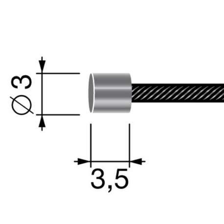 6306869 - Câble souple à embout cylindrique de CHS Pièces Détachées